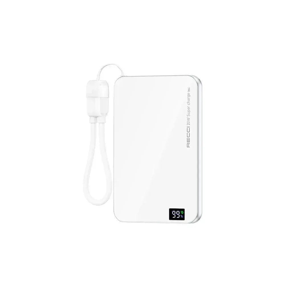 Recci RPB-W41 Magnetic Powerbank 5000mAh White