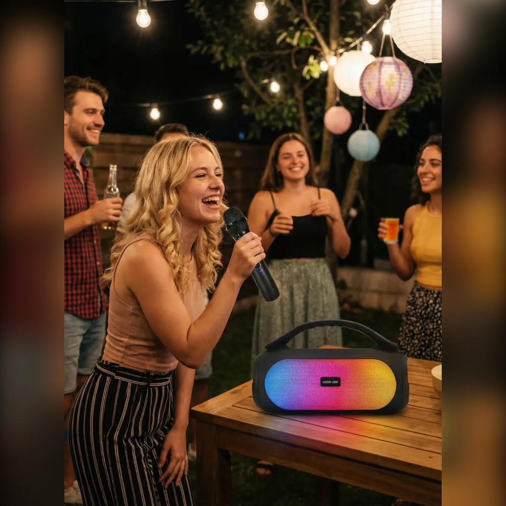 Green Lion Monica Wireless Speaker with Mic Black — şəkil 3